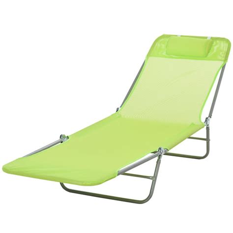 Outsunny Outdoor Folding Chaise Lounge Sun Recliner Chair Beach Patio Lightweight