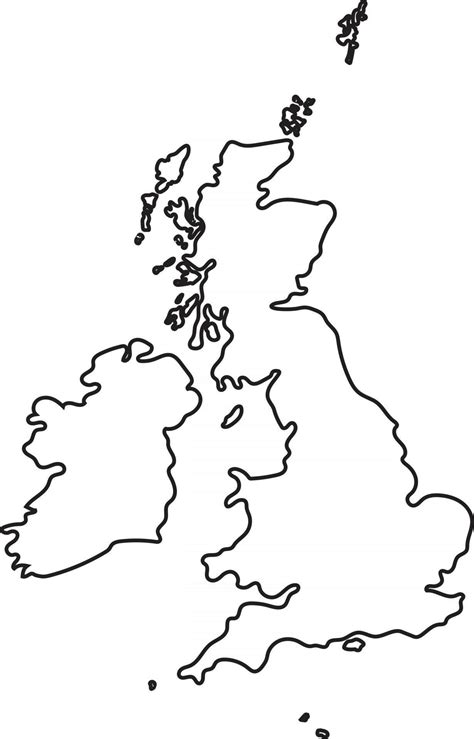 British Isles Map Sketch Coloring Page