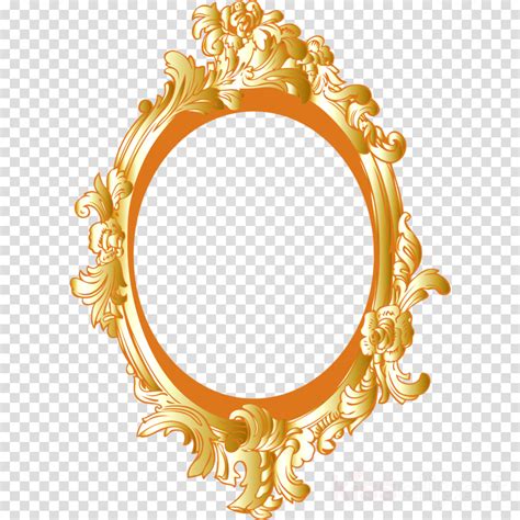 Oval Gold Frame Clipart , Transparent Cartoon - Jing.fm