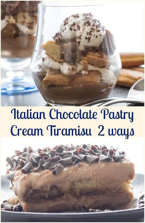 Italian Chocolate Pastry Cream Tiramisu An Easy Italian Dessert Recipe Made With Lady Fingers