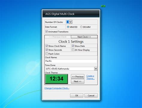 Ags Digital Multi Clock Windows Desktop Gadget