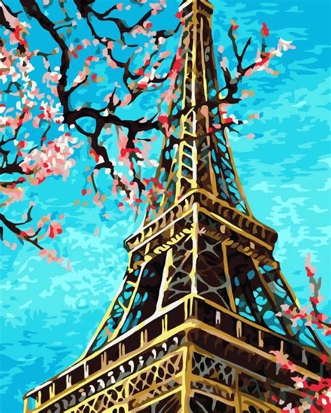 Canvas Painting Diy Diy Canvas Canvas Set Spring Painting Eiffel