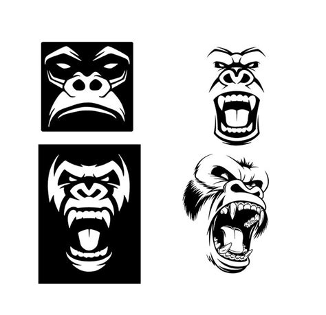 Gorilla Ape Monkey Silhouette Svg Cut File Digital Art For Etsy