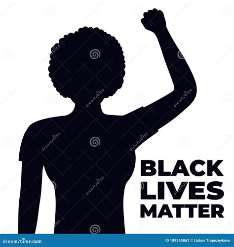Black Lives Matter Design African American Woman Silhouette With Fist