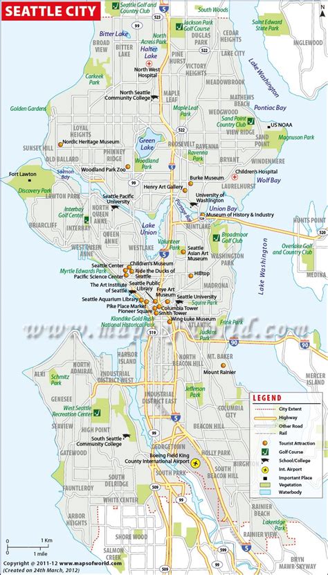 Seattle Map Seattle Washington Map Seattle City Seattle Map