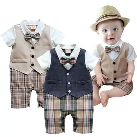 Newborn Toddler Baby Boy Clothes Summer Little Gentleman Suit