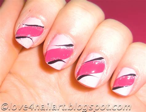 Love4nailart Easy Pink Nail Art Design 4 Short Nailsbeginners Tutorial