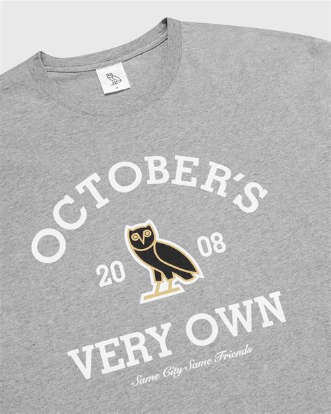 Collegiate T Shirt Heather Grey Octobers Very Own