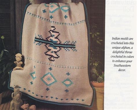 Rare~native American Afghan Crochet And 25 Similar Items