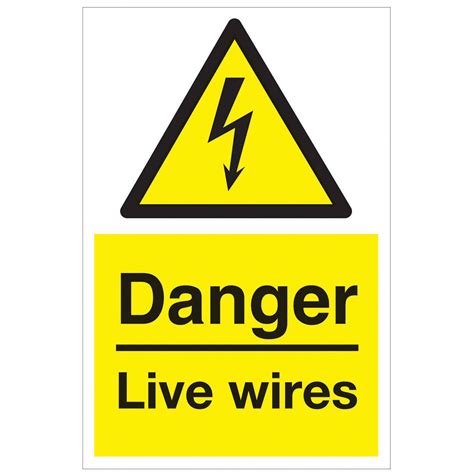 Warning Danger Live Wires Safety Sign Ebay