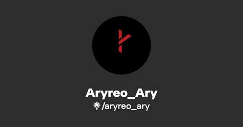 Aryreoary Twitter Instagram Facebook Linktree