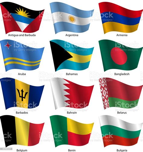 Vetores De Conjunto De Bandeiras Dos Estados Soberanos Mundo E Mais