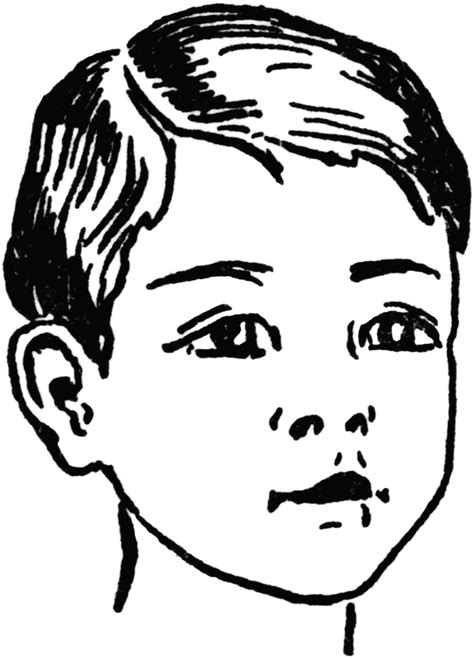 It includes the pronunciation and writing of the human face vocabulary. Head of a Boy | ClipArt ETC