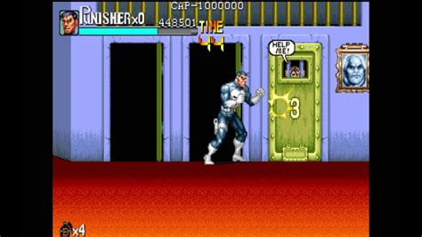 The Punisher Game Gameplay Part 2 Level 2 1993 Capcom Youtube