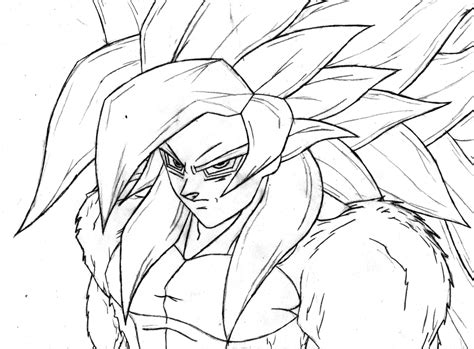 Goku Ssj4 Colorear Imagui