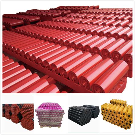 conveyor belt supporting steel guide rollers with good sealing bearing housing for lead mining