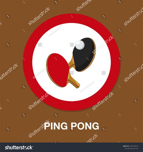 ping pong logo icon flat illustration stock vector royalty free 1607181814 shutterstock