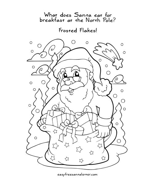 Free Printable Christmas Coloring Pages (with jokes!) | Coloring and