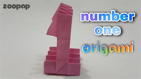 How To Make An Origami Number 1 Origami Paper Youtube