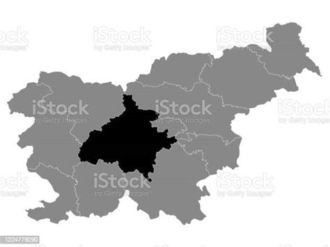 Location Map Of Osrednjeslovenska Statistical Region Stock Illustration