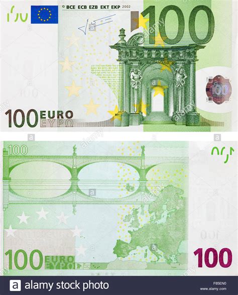 Seit 1995 an der gestaltung der. hundert Euro. Neue Banknoten Vorder- und Rückseite ...