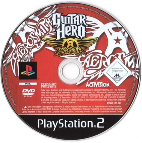 Guitar Hero Aerosmith 2008 Playstation 2 Box Cover Art