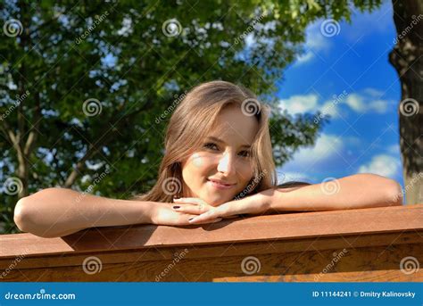 Beautiful Young Girl Outdoors In Summer Stock Image Image Of