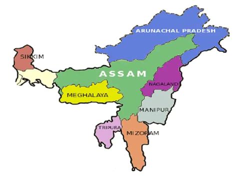Northeast India Map Monomousumi