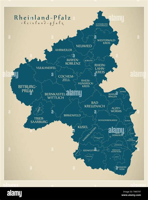 Moderne Karte Rheinland Pfalz Deutschlandkarte Mit Landkreisen Und