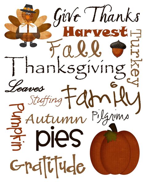 Thanksgiving Poster Thanksgiving Subway Art Printable Thanksgiving