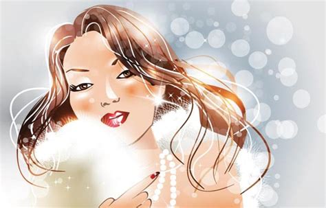 Glamour And Shiny Girls Vectors