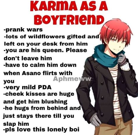 Animelove In 2020 Anime Boyfriend Funny Boyfriend Memes Karma Akabane