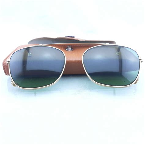 Vintage American Optical Calobar Clip On Sunglasses  Gem