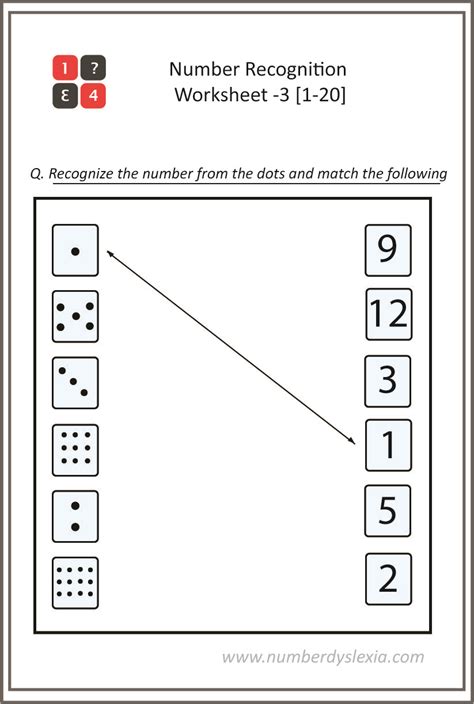 Recognize Numbers 1-20 Worksheets Pdf