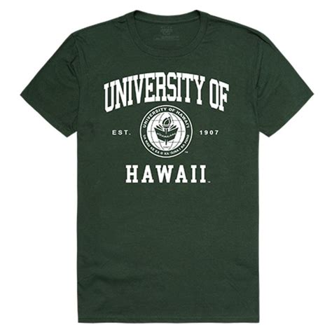 University Of Hawaii Rainbow Warriors Ncaa Seal Tee T Shirt Campus