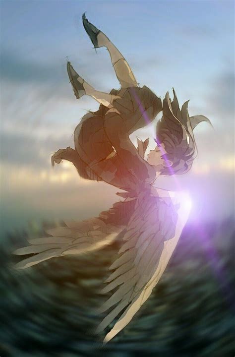 Anime chrome themes from themebeta. Un angel cae | Arte de animación, Arte de anime, Criaturas fantásticas