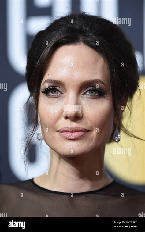 Anjelina Jolie Attending The 75th Annual Golden Globes Awards Held At