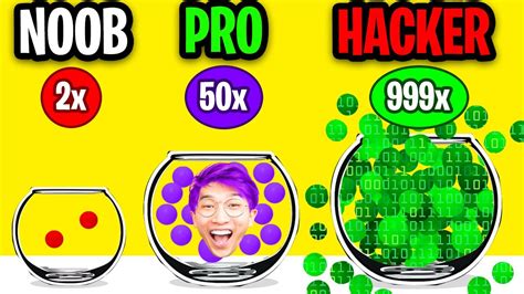 Noob Vs Pro Vs Hacker In Split Balls 3d All Levels Youtube