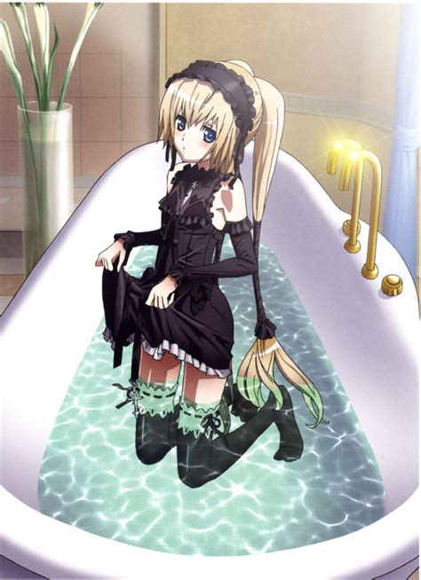 Ekaterina Kurae Seikon No Qwaser Absurdres Highres Girl Bathtub Blonde Hair Blue Eyes