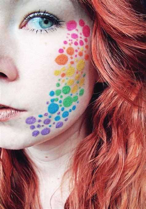 Rainbow Dots By Jennybicky On Deviantart Pride Makeup Rainbow Makeup