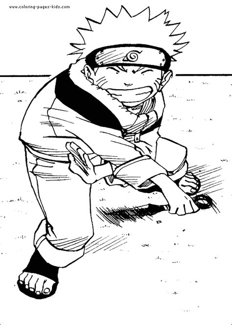 Naruto Color Page Coloring Pages For Kids Cartoon Characters