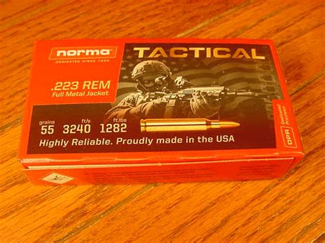 Box Of Norma Tactical Dpr 223 Rem Full Metal Jacket Boat Tail 223
