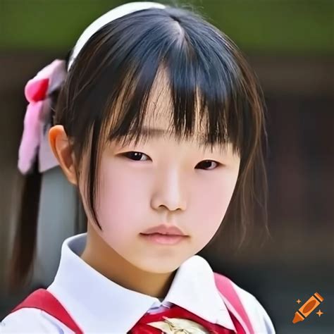 portrait of a shy japanese schoolgirl on craiyon