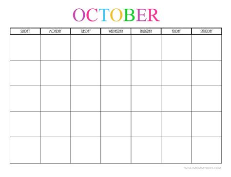 Free Printable Blank Monthly Calendars 2018 2019 2020 2021 What