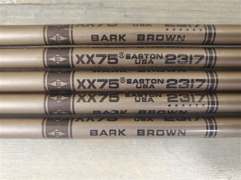 Easton Xx75 Bark Brown 2317 Aluminum Arrows 5 Ebay
