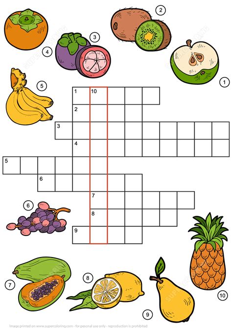 Word Search Fruits And Vegetables Printable Crossword For Kids Images