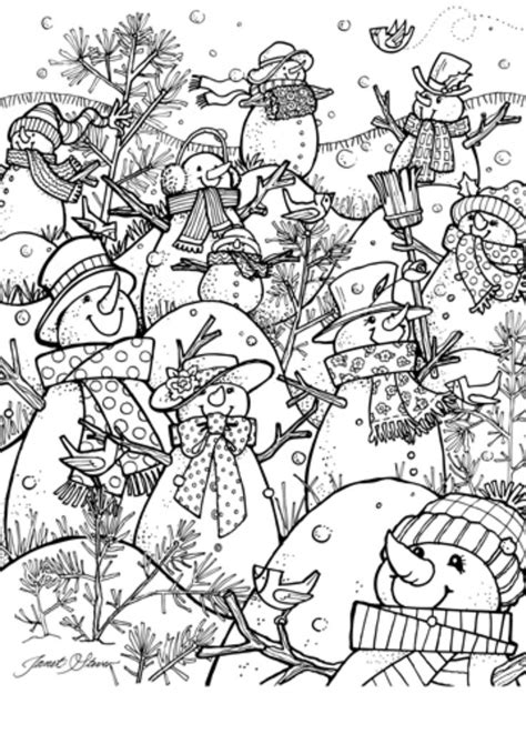 Janet Stever Christmas Coloring Pages Holiday Coloring Book