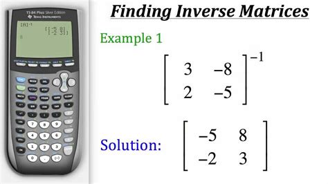 TI Calculator Tutorial: Finding Inverse Matrices - YouTube