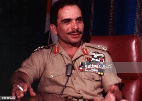Portrait Of King Hussein Of Jordan Dressed In A Military Uniform