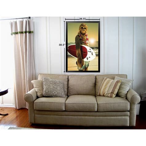 Buy Art For Less Star Wars Chewbacca With Surfboard Picture Frame